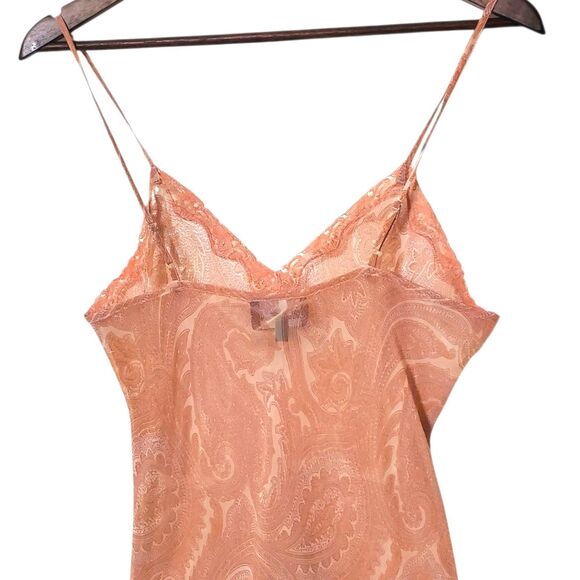 Vintage Bed Of Roses Sheer Slip Size S Paisley Fairy Coquette Ballet Peach Women - Picture 5 of 10